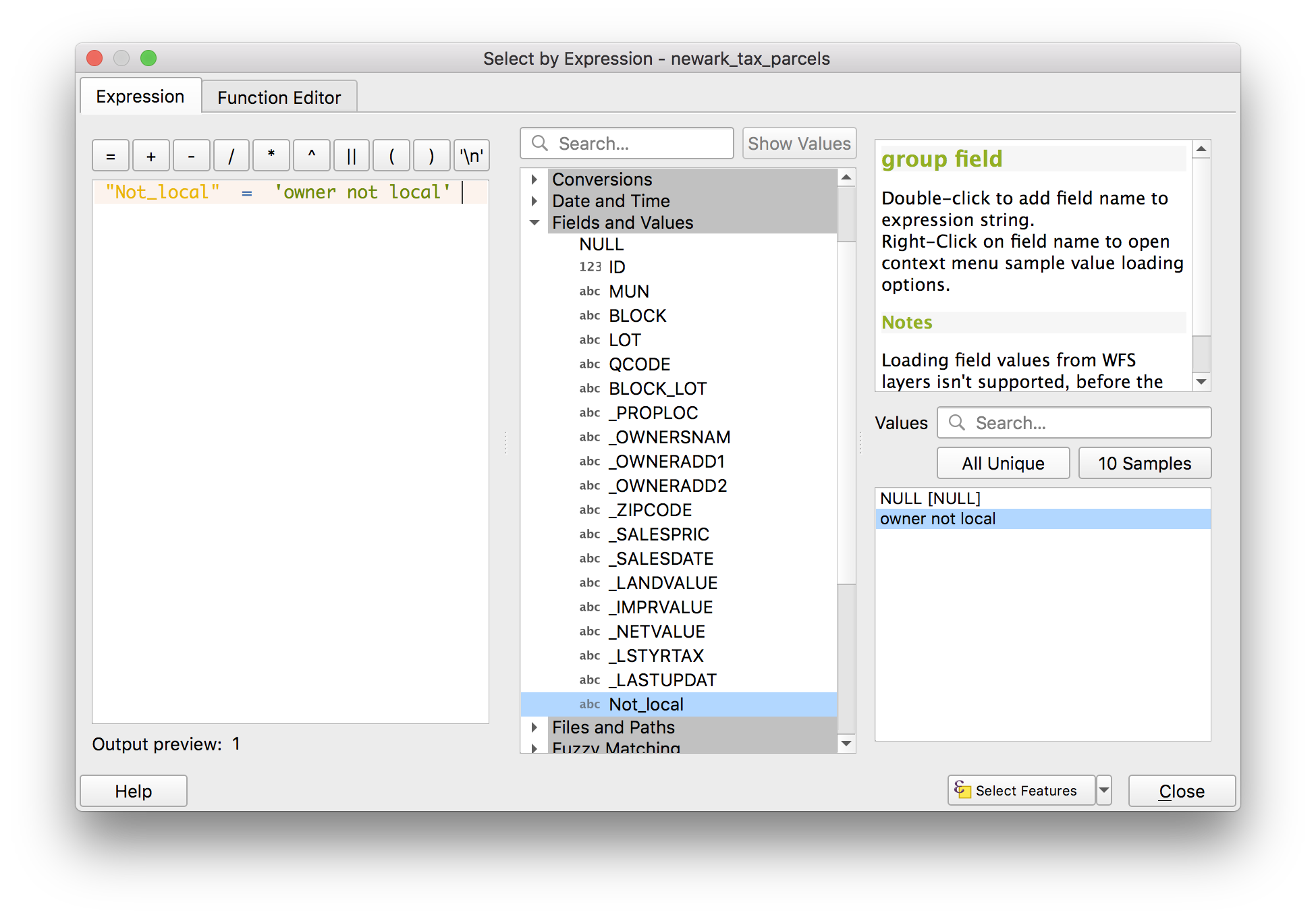 expression not local