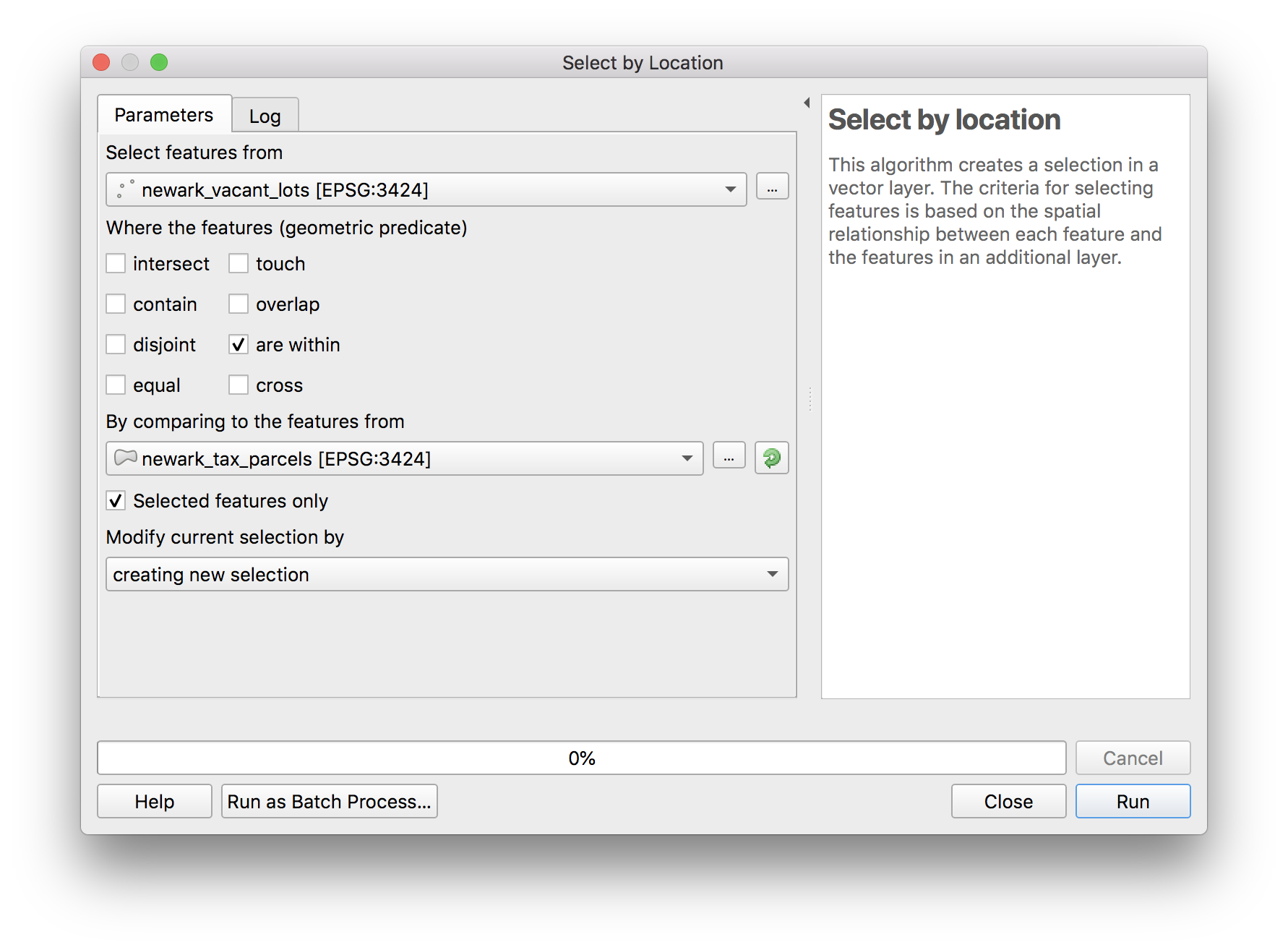 select location vacant
